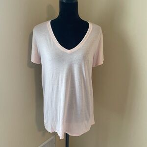 Vince Light Pink V-Neck Shirt